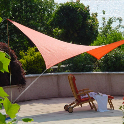 NK Zonnescherm Tuin Nettenkoning oranje driehoek 4.5 x 4.5 x 4.5 m
